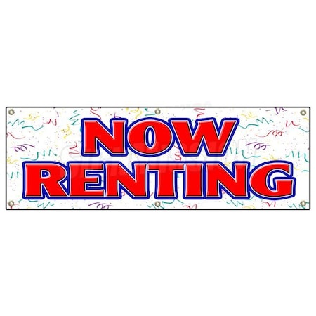 Signmission NOW RENTING BANNER SIGN for lease rent office retail space apartment home B-72 Now Renting